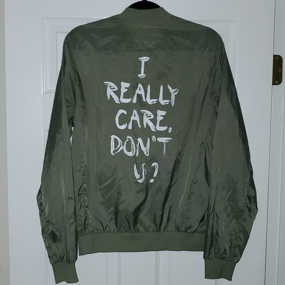 Wildfang Lightweight Bomber Jacket with Bold Back Graphic Women's Small - Picture 5 of 5